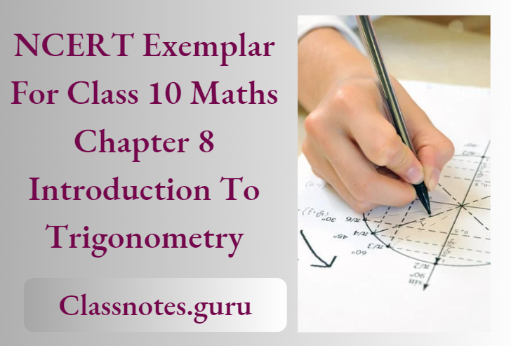 NCERT Exemplar Solutions for Class 10 Maths Chapter 8 Introduction To Trigonometry