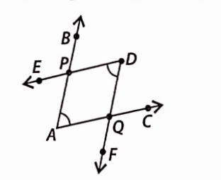 The number of common points in the two angles marked in given figure are two