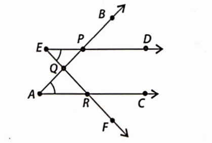 The number of common points in the two angles marked in given figure