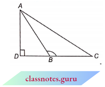 Triangle An Obtuse Angled Triangle ABC Angle B Is Obtuse Angle And AD Is Perpendicular To Produce CB