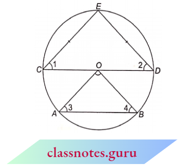 Triangle CE And DE Are Equal Chords Of A Circle With Centre O