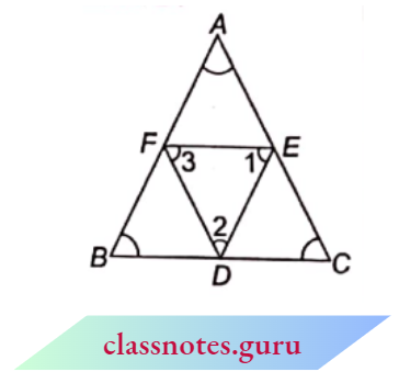 Triangle D, E, F Are The Points Of Sides AB, BC And CA Of Triangle ABC
