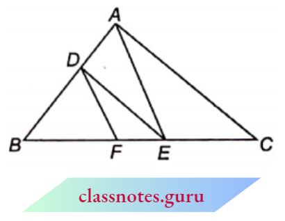 Triangle In The Given Triangle DE Is Parallel To AC And DF Is Parallel To AE