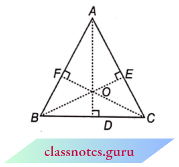 Triangle In Triangle AOF, O Is A Centre Of The Point
