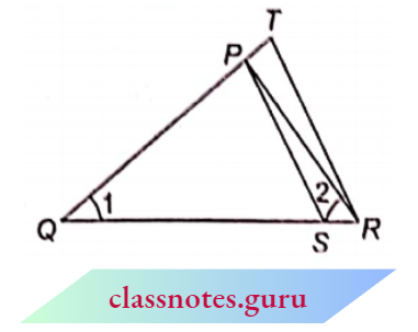 Triangle PQS Is Similar To Triangle TQR