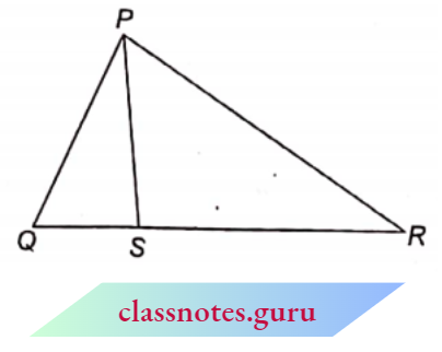 Triangle PS Is The Bisector Of Angle QPR Of Triangle PQR