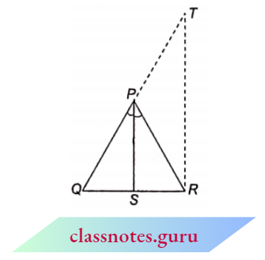 Triangle RT Parallel To SP Which Intersects The Produced QP At T