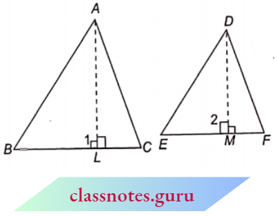 Triangle The Ratio Of The Areas Of Two Similar Triangles Is Equal