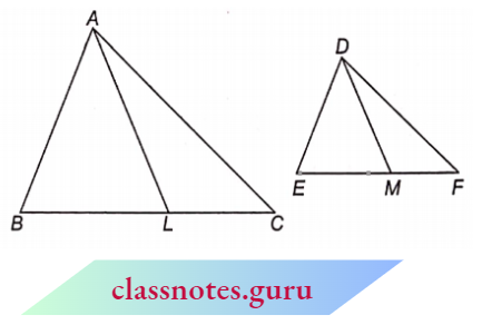 Triangle The Ratio Of Their Corresponding Sides Is Same As The Ratio Of The Corresponding Medians