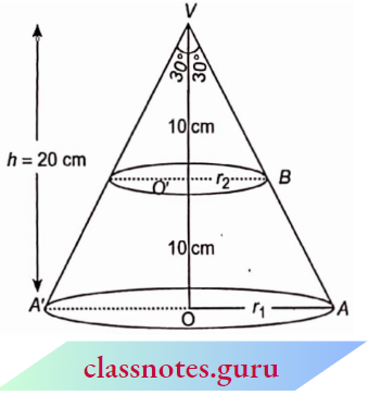 Volume And Surface Area Of Solids Height Of Cone