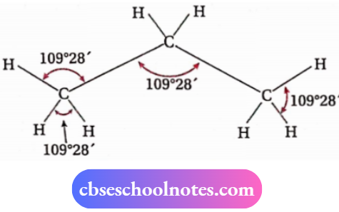 CBSE Chemsitry Notes For Class 11 Hydrocarbons Structure Of Propane