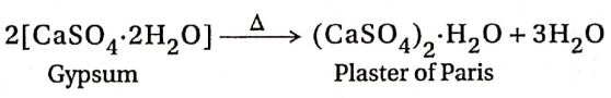 CBSE Class 11 Chemistry Notes For Chapter 10 S Block Elements Preparation Of Plaster Of Paris