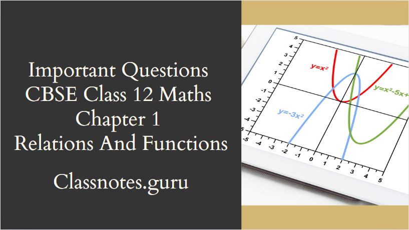 Important Questions CBSE Class 12 Maths Chapter 1