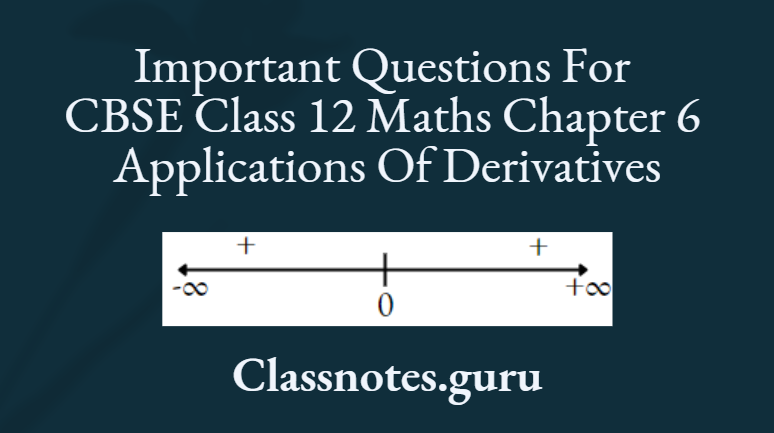 Important Questions For CBSE Class 12 Maths Chapter 6 Applications Of Derivatives Neither Maximum Value Nor Minimum Value