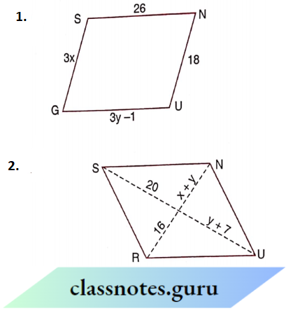 NCERT Solutions For Class 8 Maths Chapter 3 Understanding Quadrilaterals GUNS And RUNS Parallelograms
