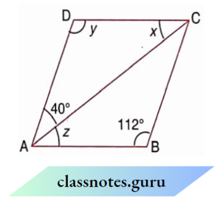 NCERT Solutions For Class 8 Maths Chapter 3 Understanding Quadrilaterals Opposaite Angles Of A Paralleologram Are Equal