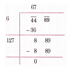 NCERT Solutions For Class 8 Maths Chapter 5 Squares And Square Roots 4489 Square Root Of Each The Numbers By Division Method