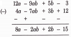 NCERT Solutions For Class 8 Maths Chapter 8 Algebraic Expressions And Identities Addition And Subtraction Of Algebraic Algebraic Expressions
