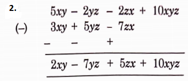 NCERT Solutions For Class 8 Maths Chapter 8 Algebraic Expressions And Identities Addition And Subtraction Of Algebraices Expressions