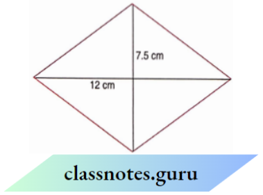 NCERT Solutions For Class 8 Maths Chapter 9 Mensuration Diagonals of a Rhombus