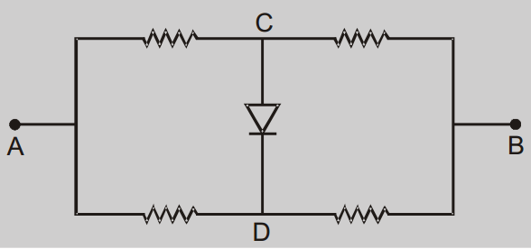 NEET Physics Class 12 Chapter 6 Solids And Semiconductors Devices MCQs Four equal resistors,
