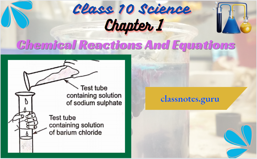NCERT Solutions For Class 10 Science Chapter 1 Chemical Reactions And Equations Sodium sulphate And Barium chloride