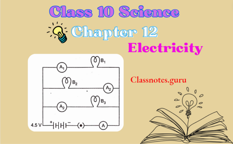 NCERT Solutions For Class 10 Science Chapter 12 Electricity - Class Notes