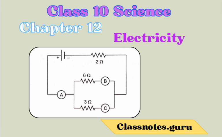NCERT Solutions For Class 10 Science Chapter 12 Electricity - Class Notes