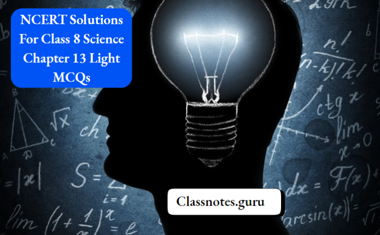 NCERT Solutions For Class 8 Science Chapter 13 Light MCQs - Class Notes
