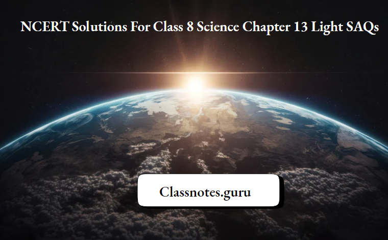 NCERT Solutions For Class 8 Science Chapter 13 Light SAQs
