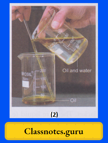 NCERT Class 8 Chemistry Chapter 3 Elements, Compounds And Mixtures Separating immiscible liquids by decantation