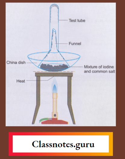 NCERT Class 8 Chemistry Chapter 3 Elements, Compounds And Mixtures Sublimation