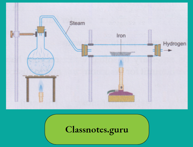 NCERT Class 8 Chemistry Chapter 8 Water Steam reacts with red- hot iron